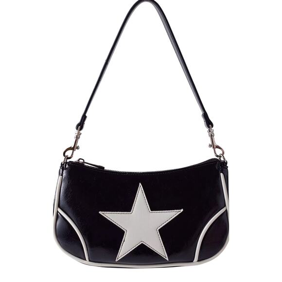 Private Label Handbags - NWT Daphne Star Faux Leather Moto Bag